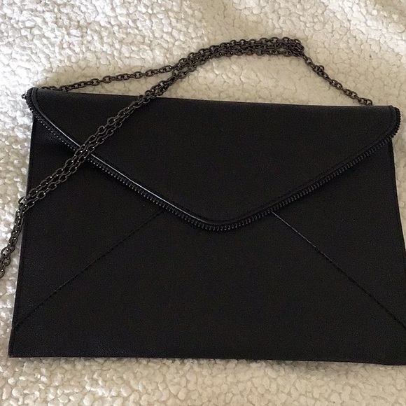 Never used ultra slim chain envelope style black clutch bag - Picture 2 of 5